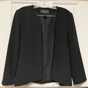 Ann Taylor Factory Black 3/4 Sleeve Open Suit Jacket Blazer EUC